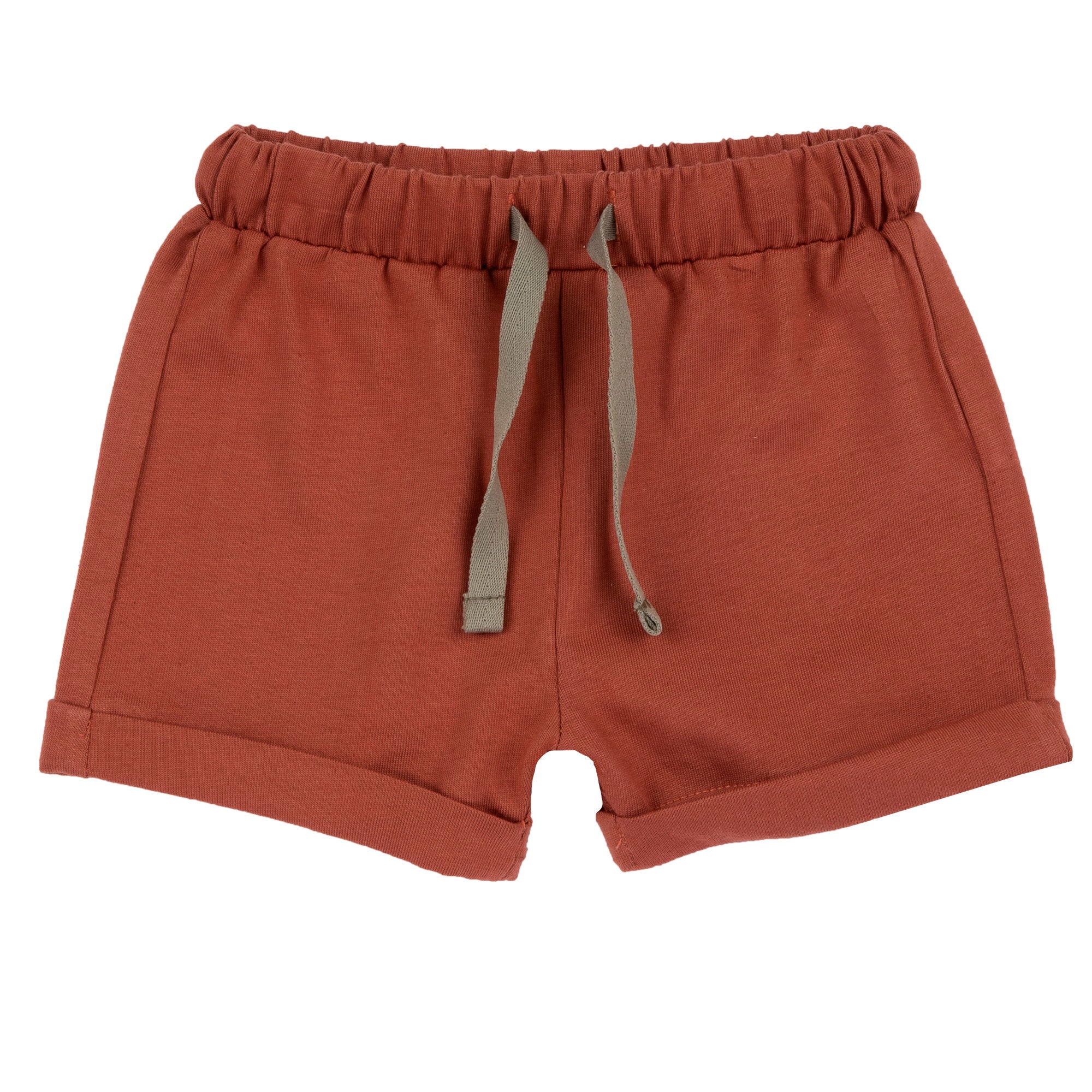 Boys Light Red Printed Cotton T-Shirt and Shorts Set