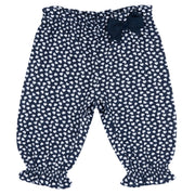 Girls Dark Blue Heart Cotton Joggers