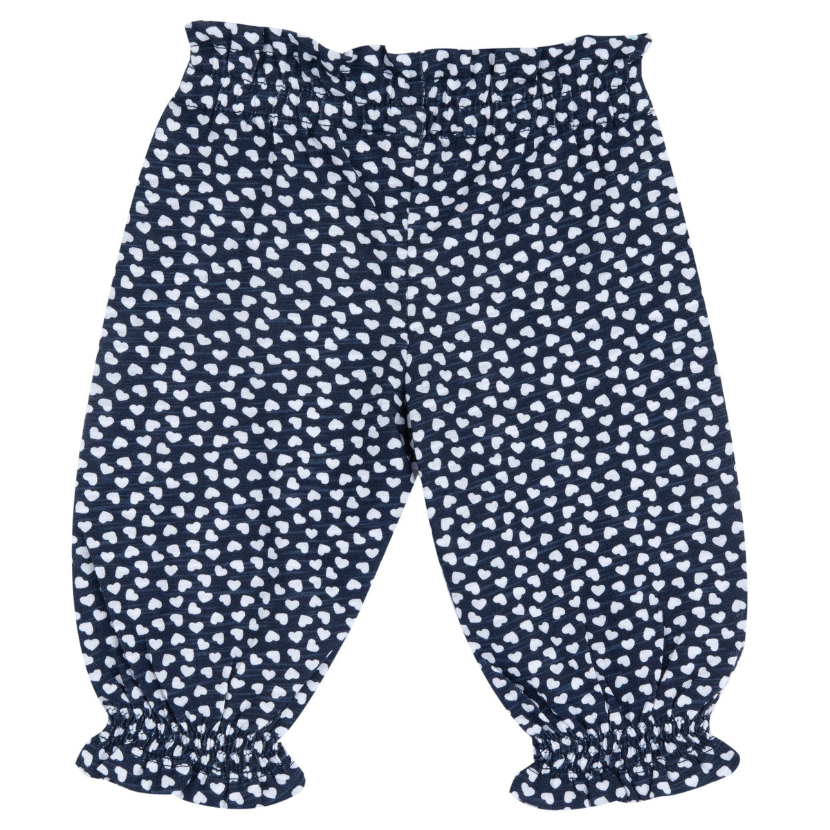 Girls Dark Blue Heart Cotton Joggers