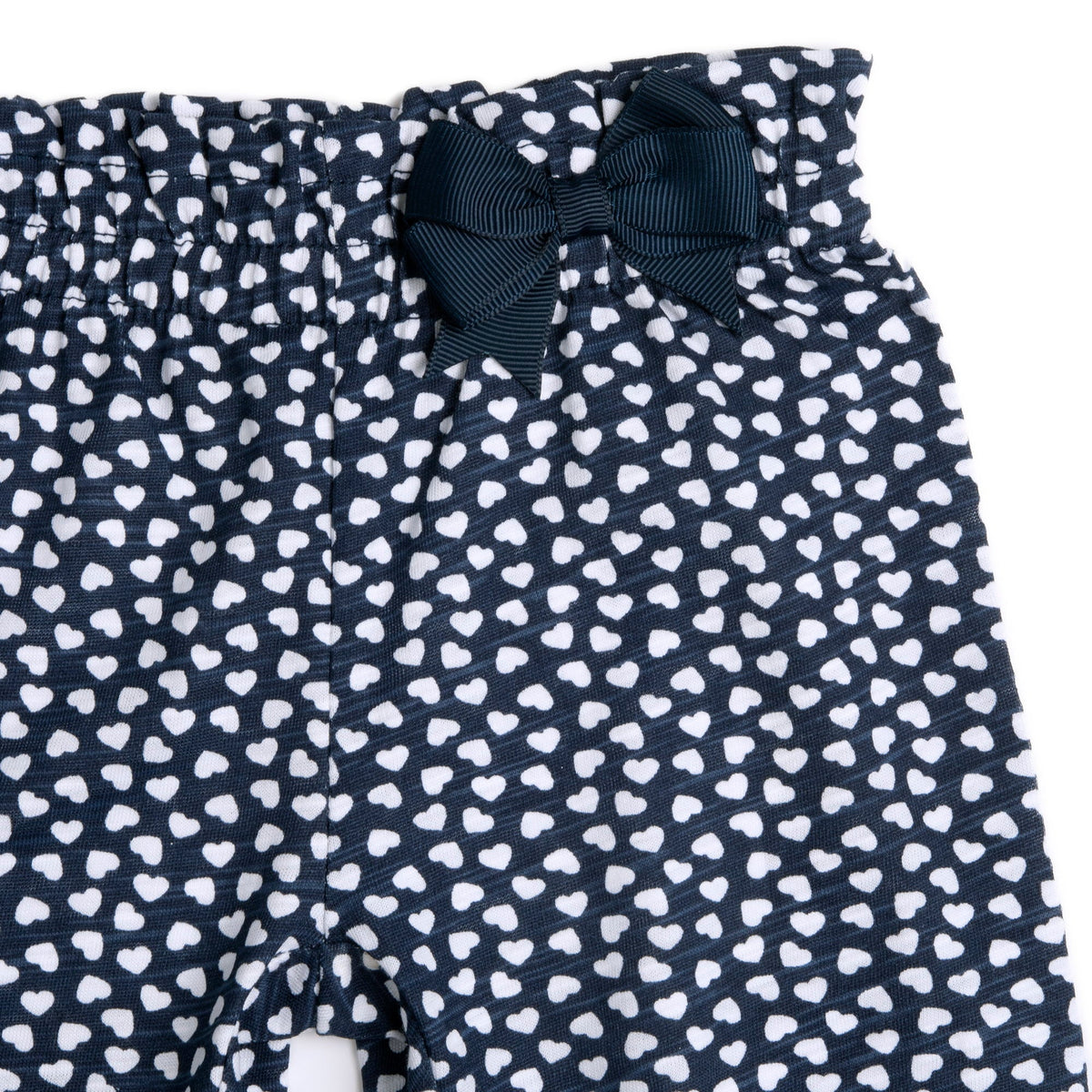 Girls Dark Blue Heart Cotton Joggers