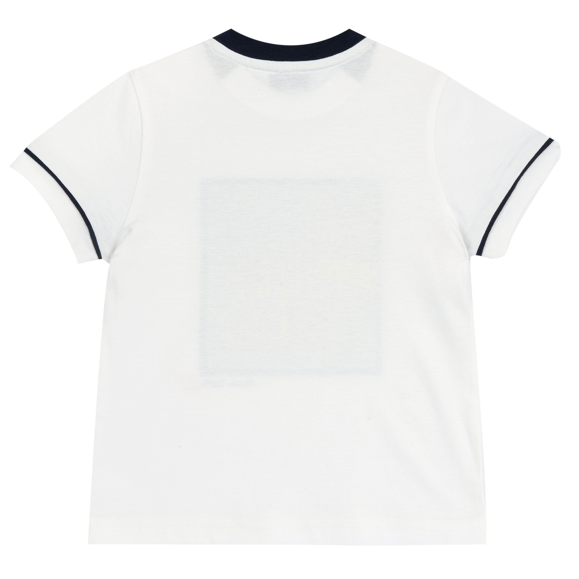 Boys White Graphic Printed Cotton T-Shirt with Regular Fit