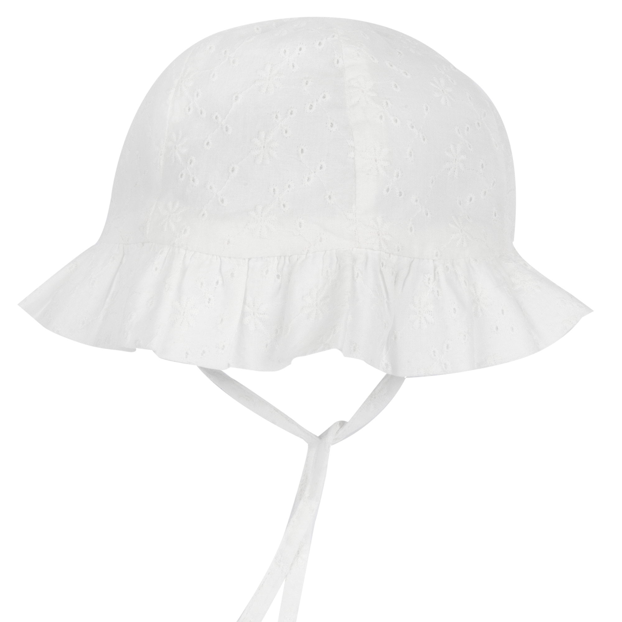 Girls Bronze Embroidered Cotton Hat with Soft Lining