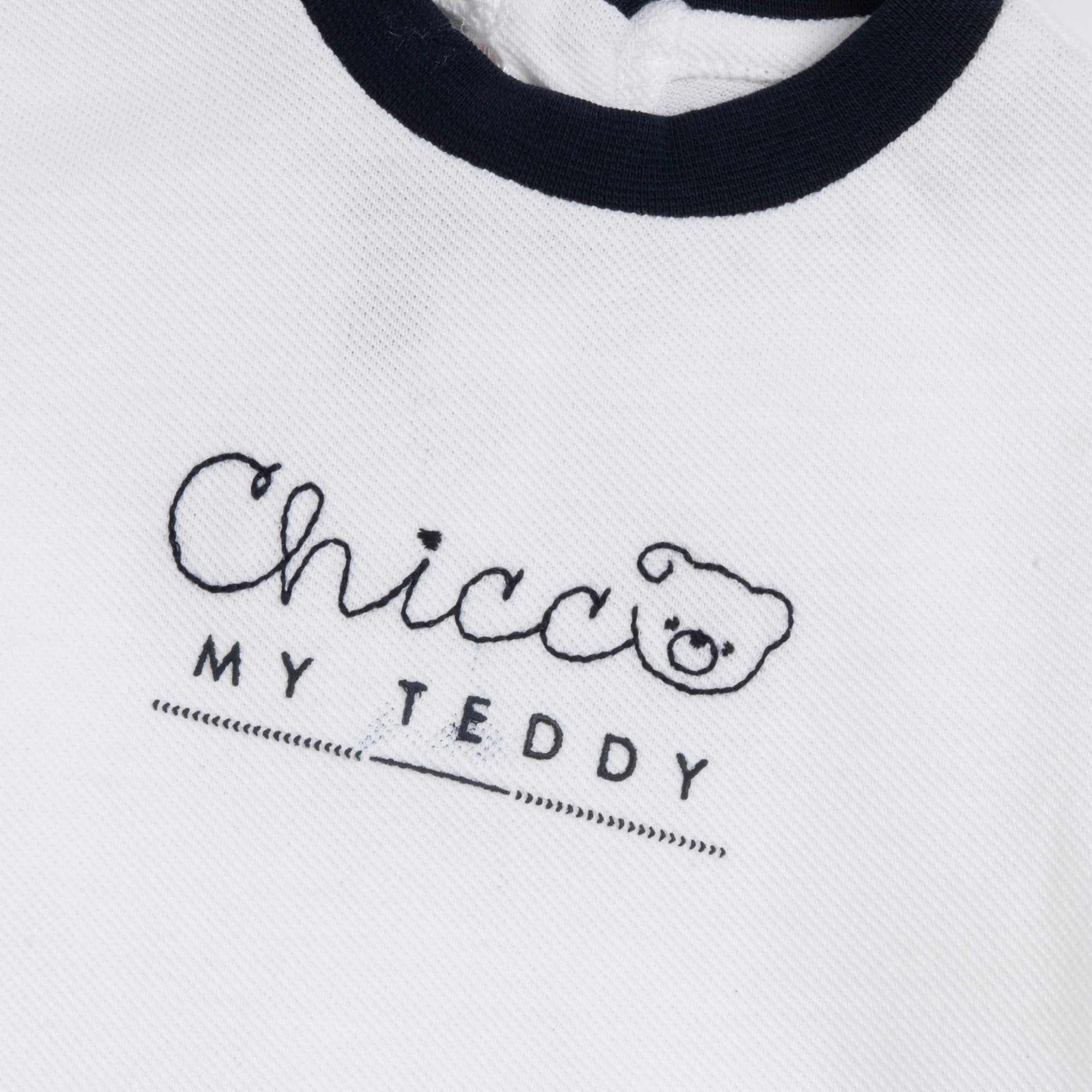 Boys White Embroidered Cotton T-Shirt with Regular Fit