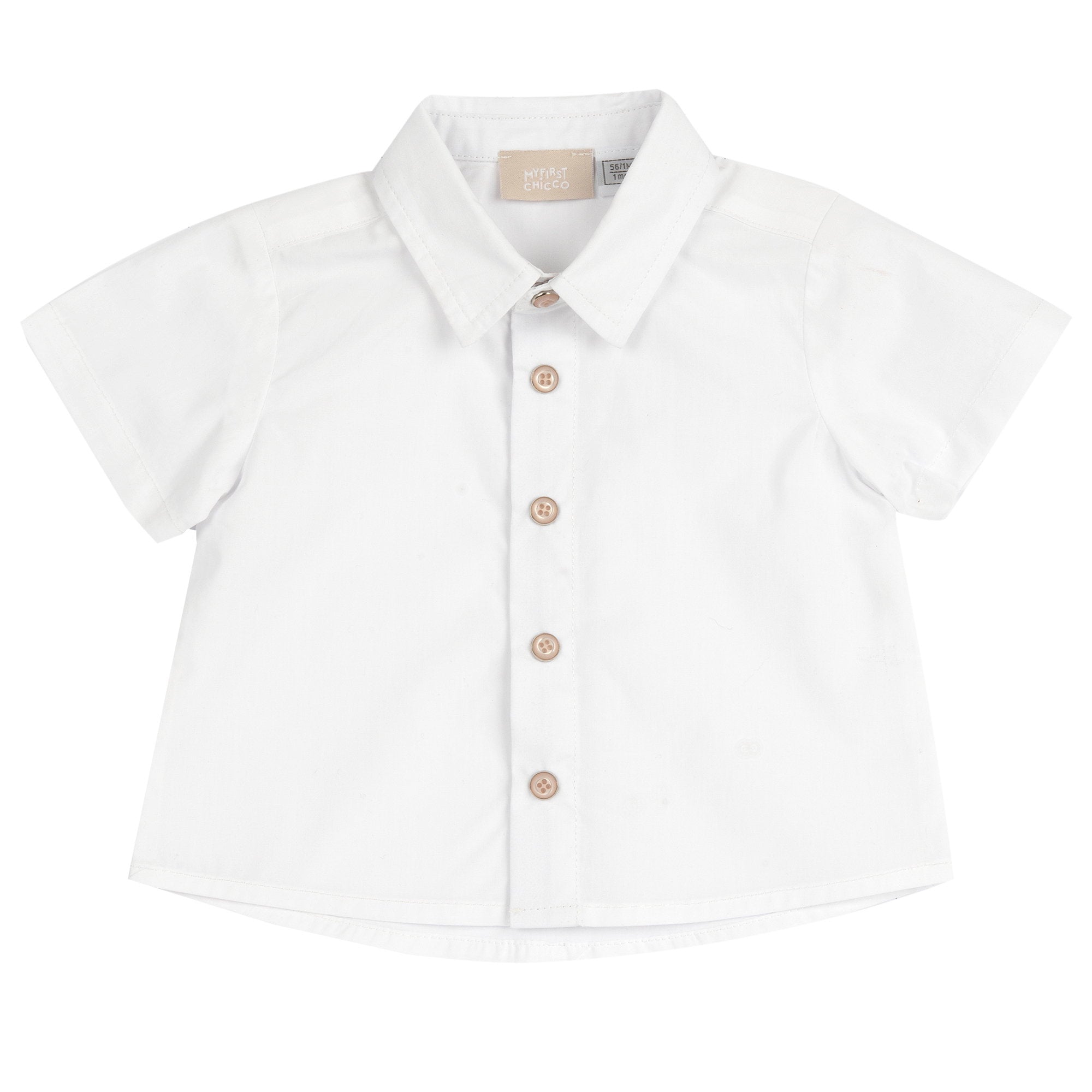 Boys Dark Blue Solid Cotton Shirt and Stretch Shorts Set