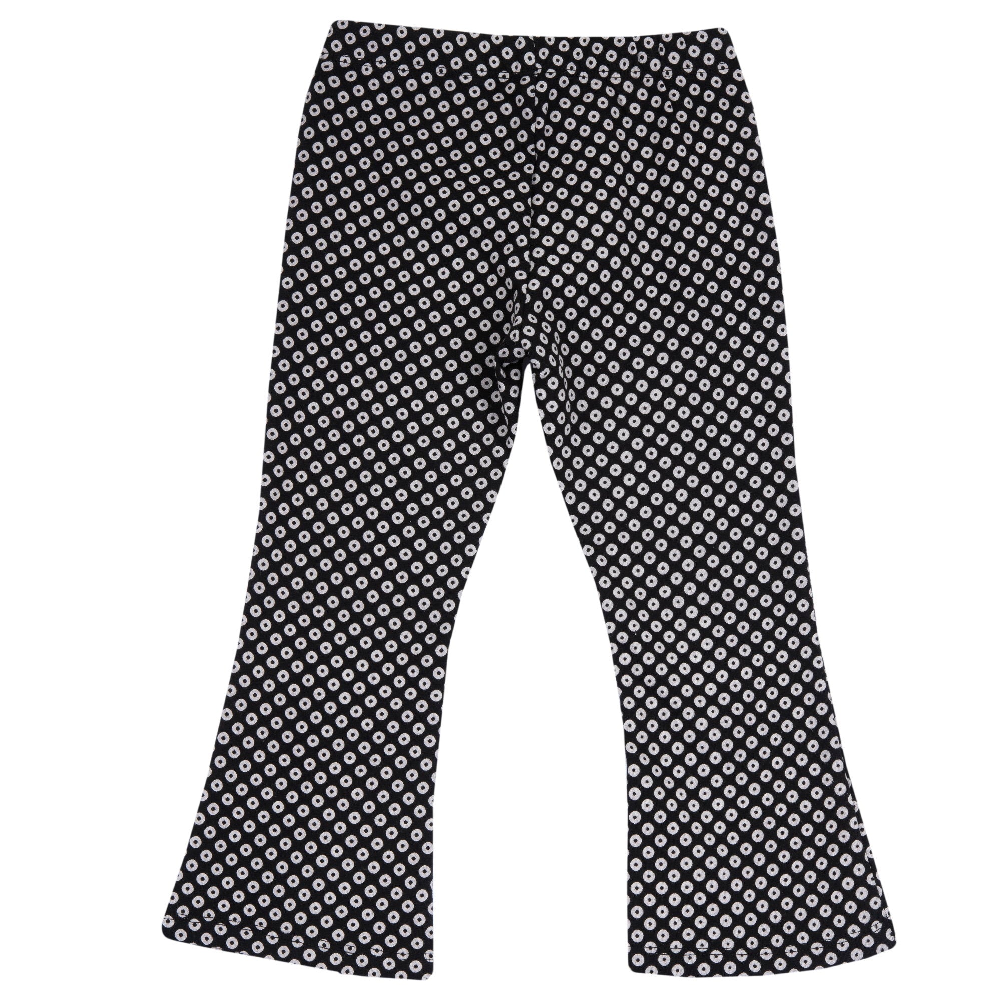 Girls Grey Printed Cotton Stretch Leggings with Regular Fit