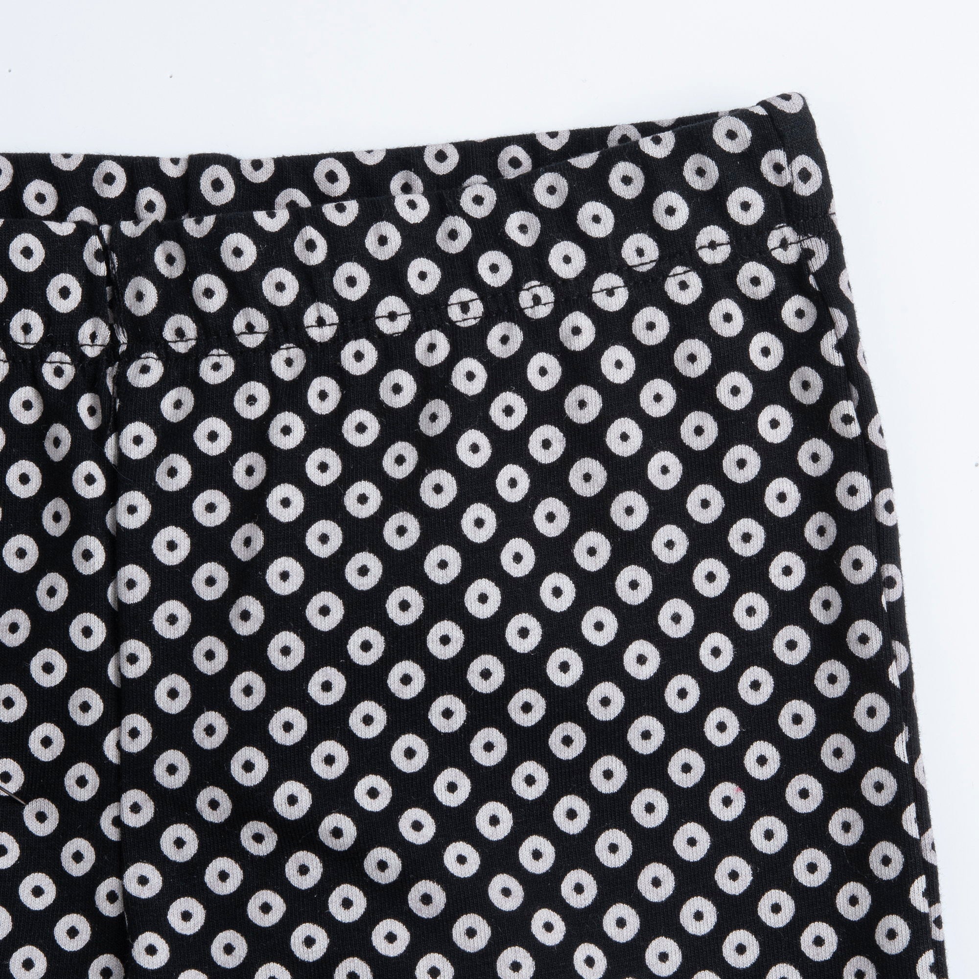 Girls Grey Printed Cotton Stretch Leggings with Regular Fit