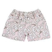 Light Pink Floral Cotton Stretch Shorts for Girls