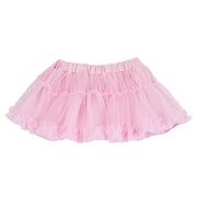 Textured Light Pink Skirt for Girls with Soft Stretch Cotton Lining