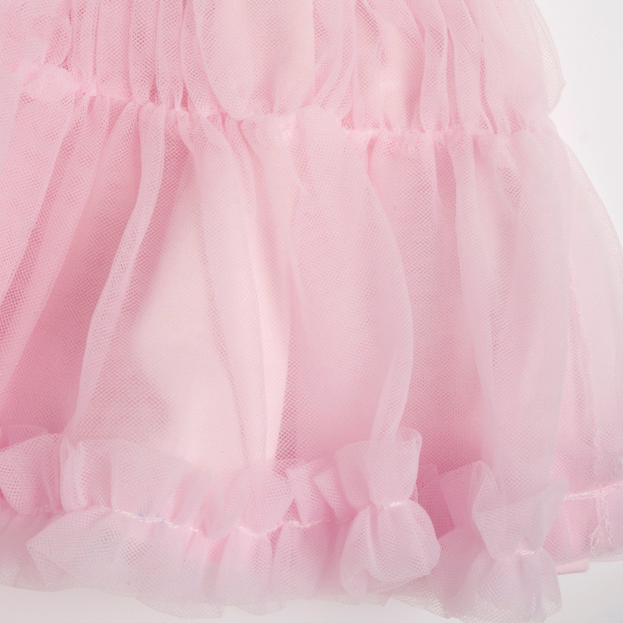 Textured Light Pink Skirt for Girls with Soft Stretch Cotton Lining