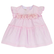 Soft Cotton Party-Style Dress for Girls in Light Pink with Delicate Details