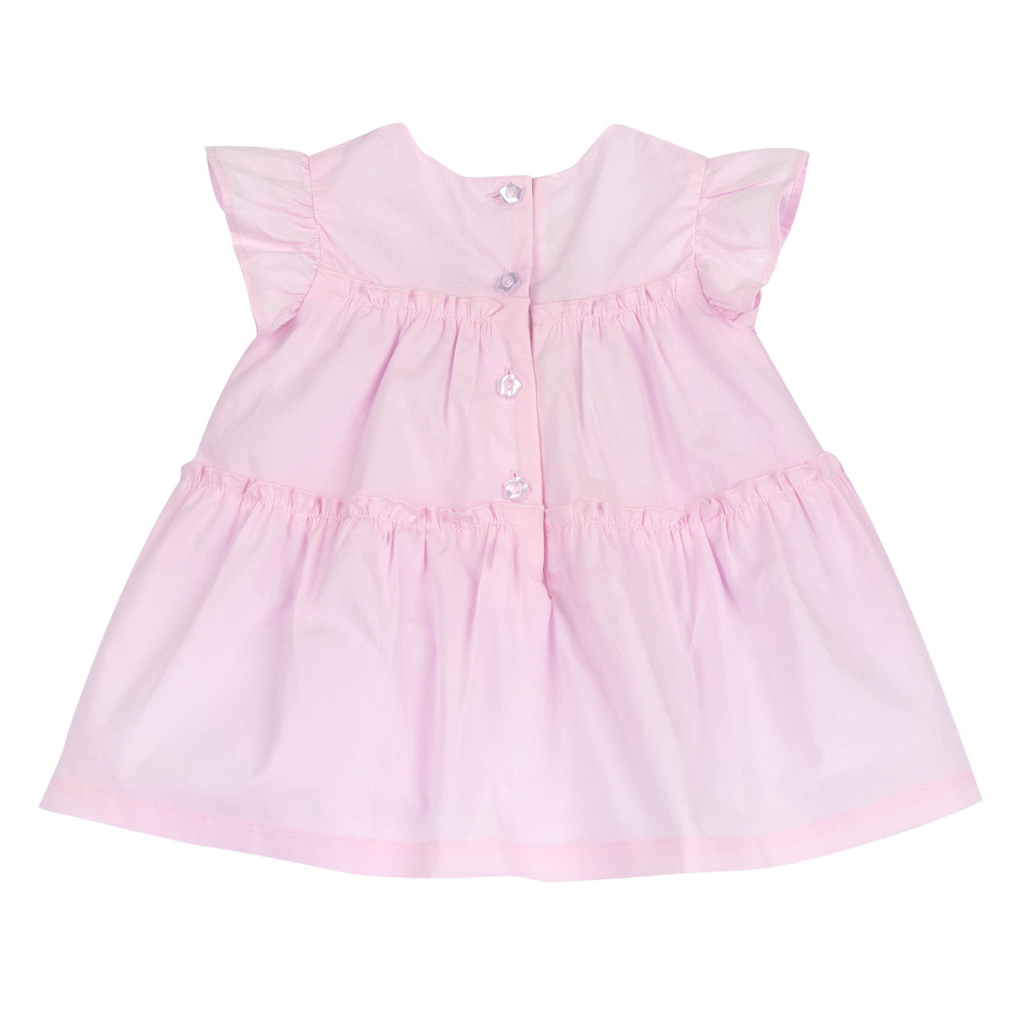 Soft Cotton Party-Style Dress for Girls in Light Pink with Delicate Details