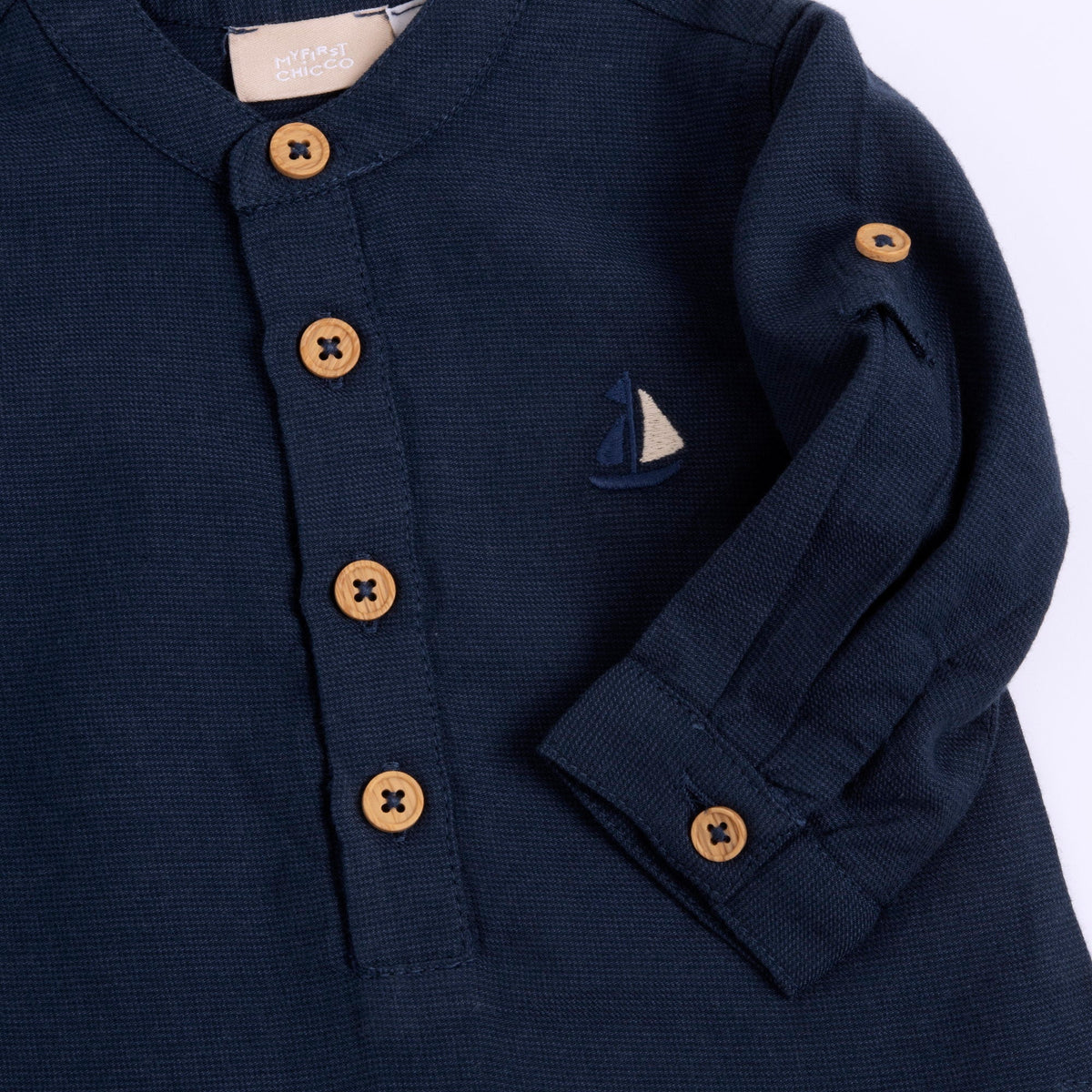 Boys Navy Cotton Shirt