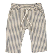 Boys Beige Striped Cotton Trousers
