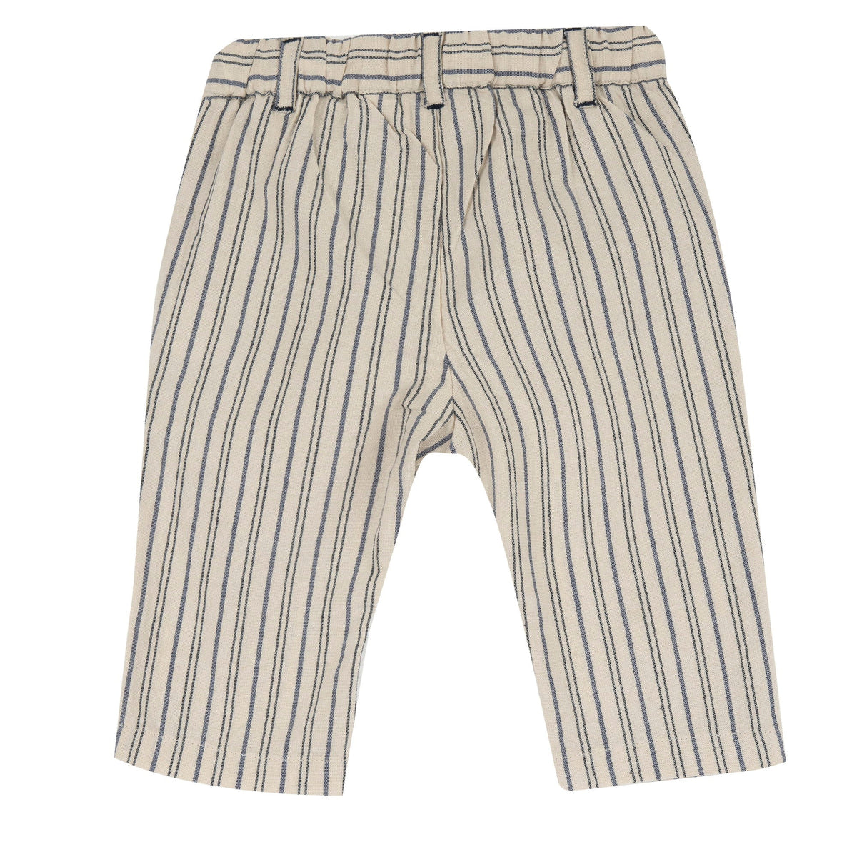 Boys Beige Striped Cotton Trousers