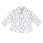 Boys White Flag Cotton Shirt