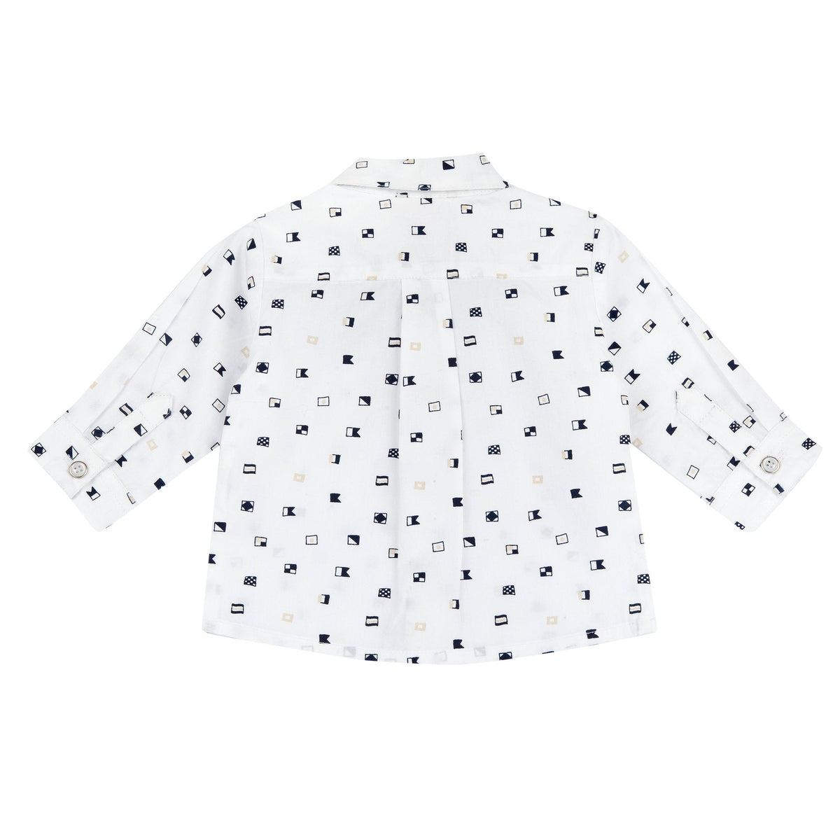 Boys White Flag Cotton Shirt