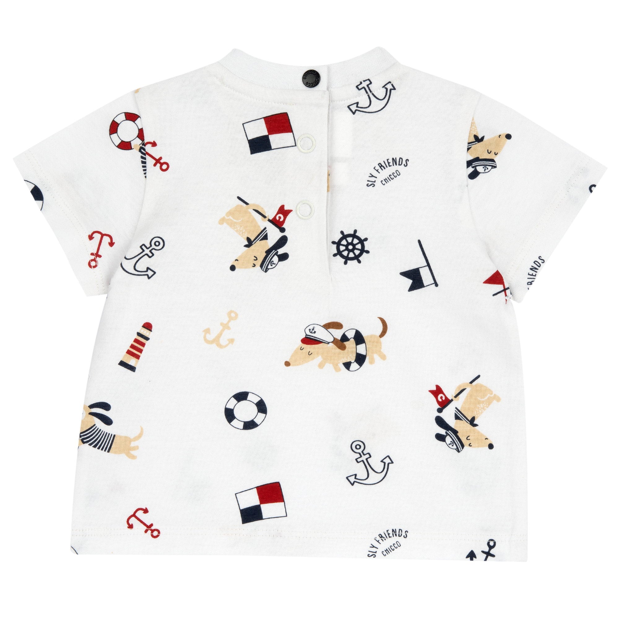 Clean White Cotton Graphic Tee for Boys with Regular Fit