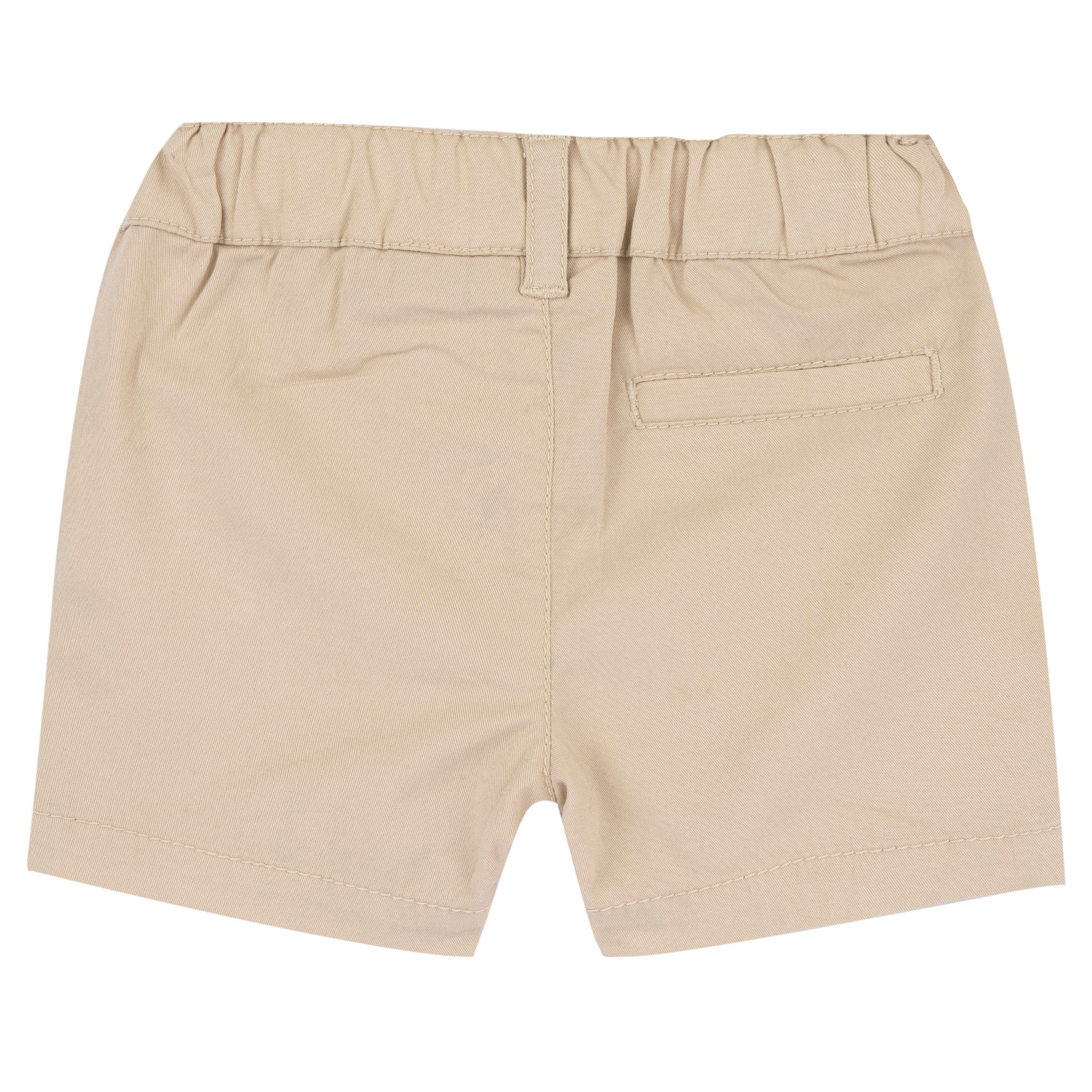 Soft Stretch Cotton Shorts for Boys in Light Natural Shade