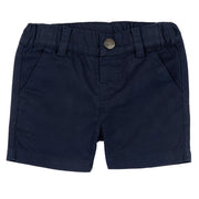Regular Fit Stretch Cotton Shorts in Dark Blue for Boys