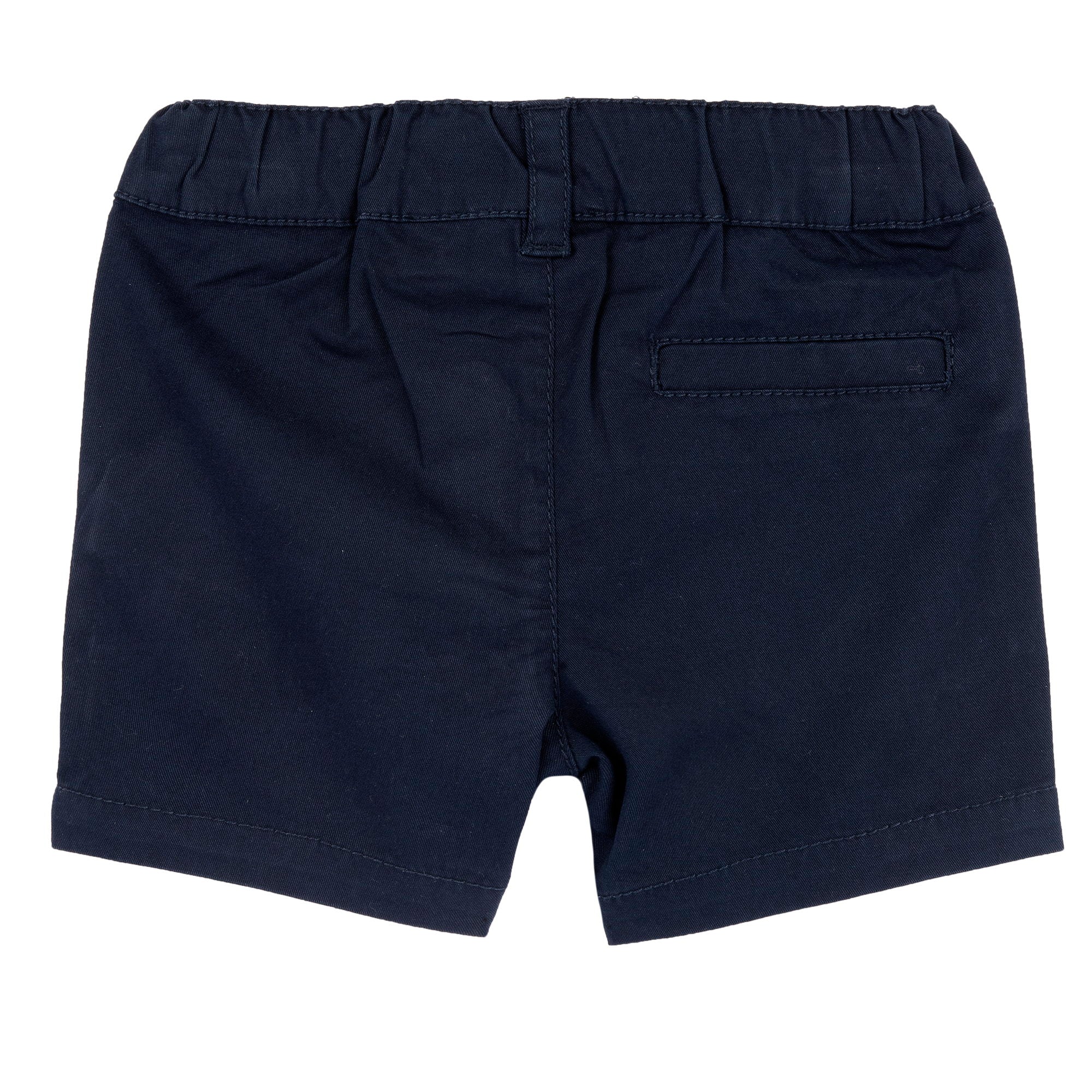 Regular Fit Stretch Cotton Shorts in Dark Blue for Boys