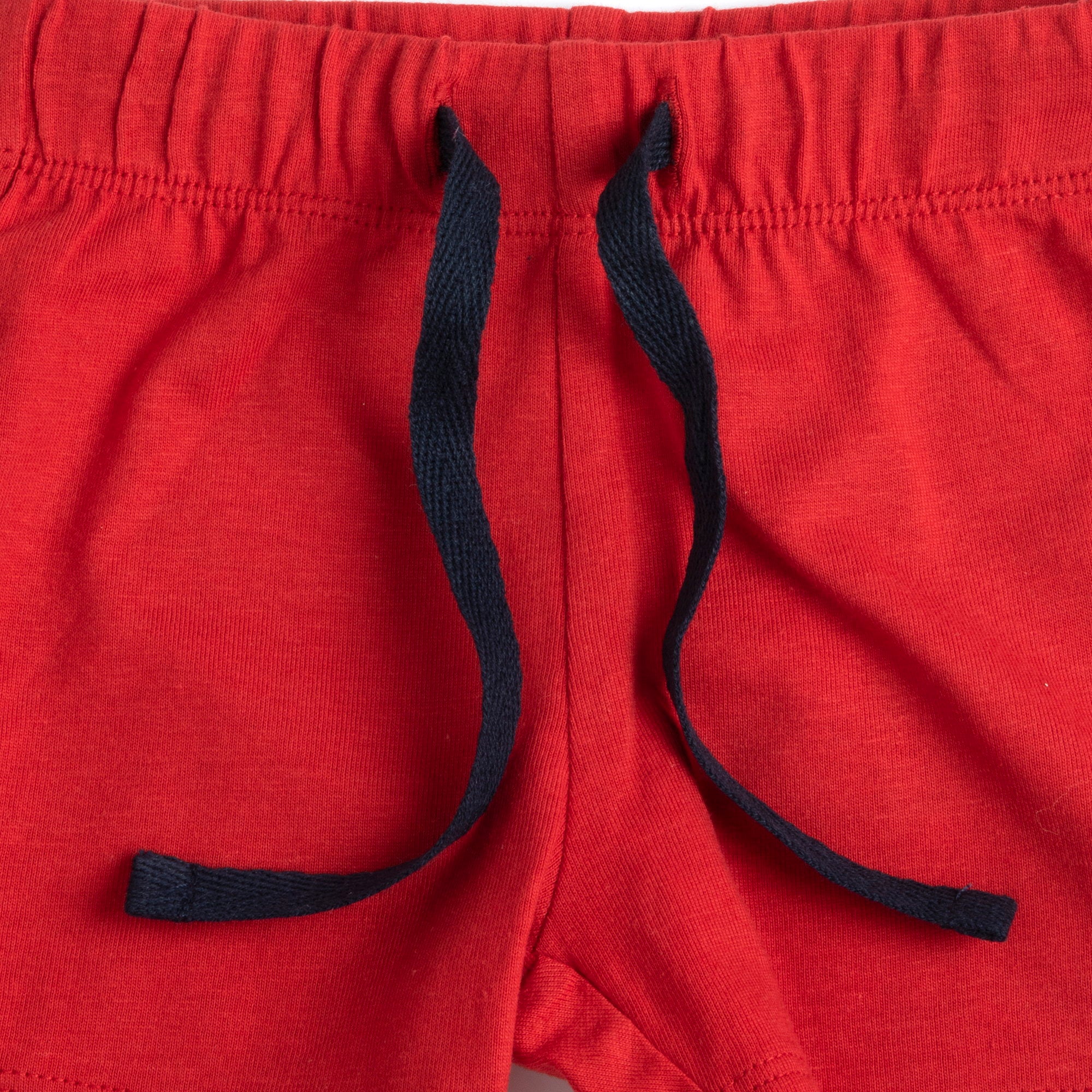 Everyday White Cotton Co-Ord Set for Boys with Printed T-Shirt