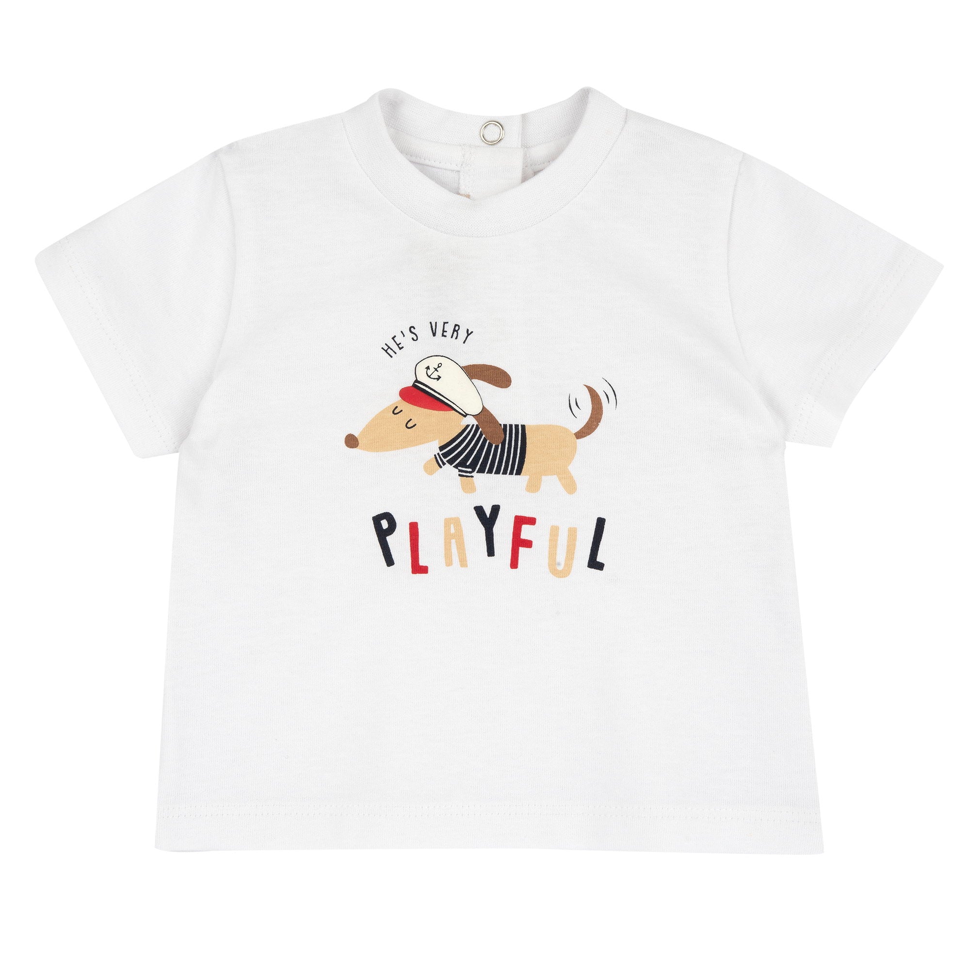 Graphic Cotton Tee for Boys – Clean White Everyday Wear