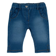 Girls Blue Denim-Effect Fleece Jeans