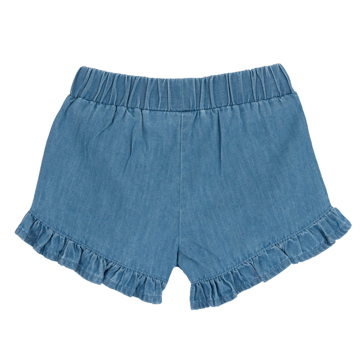 Girls Blue Cotton Shorts