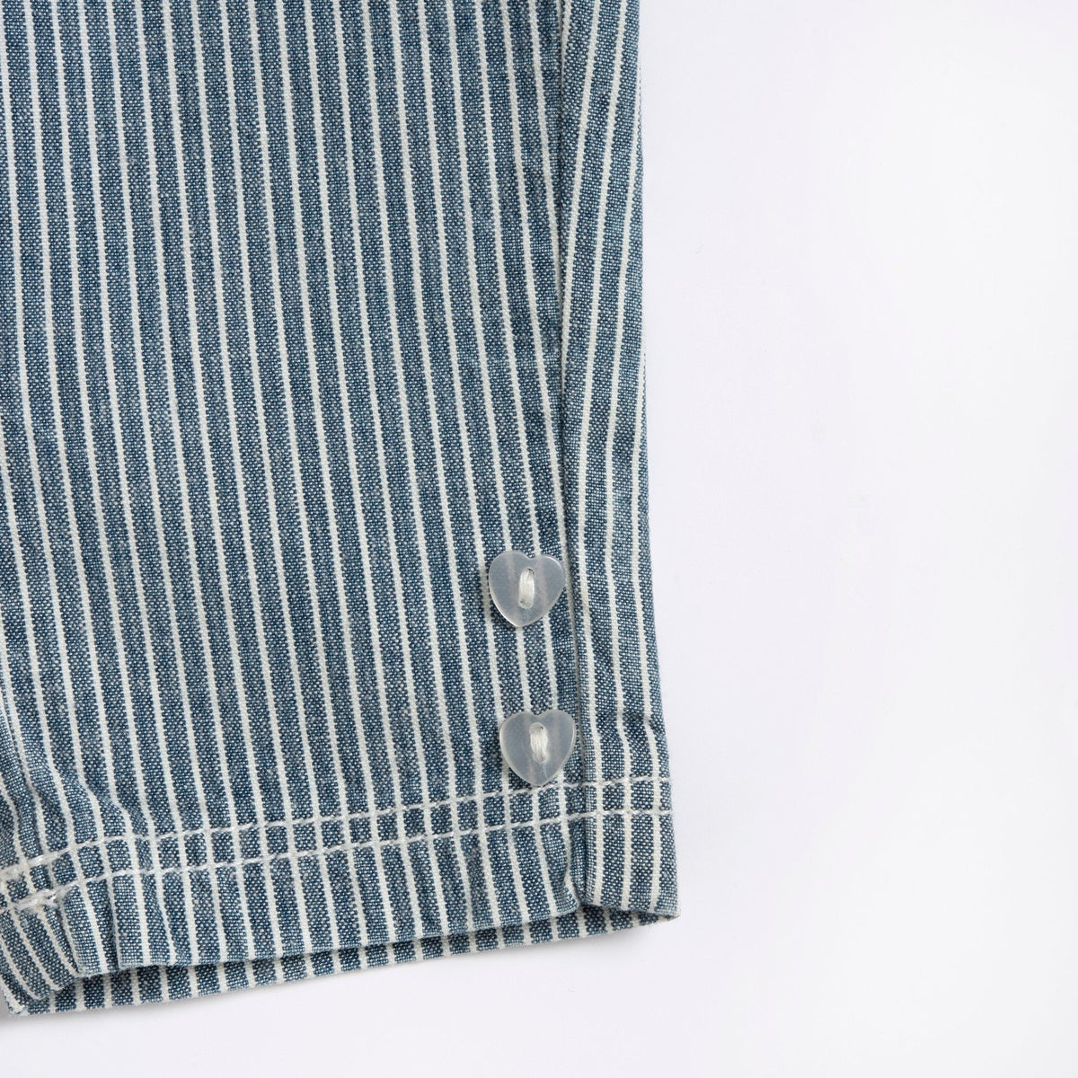 Girls Blue Striped Denim Trousers