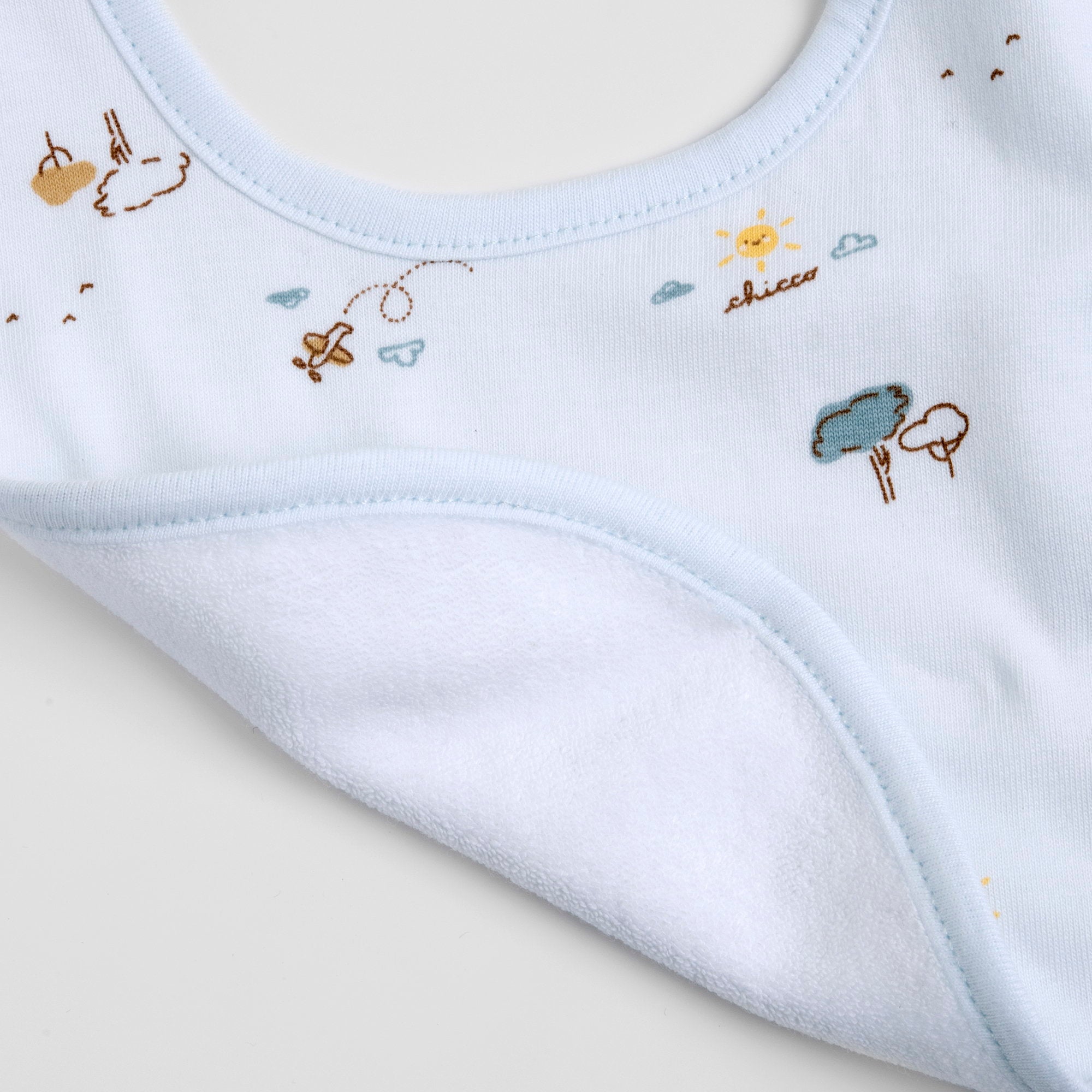 Light Blue Printed Cotton Babysuit Gift Box Set for Baby Boys