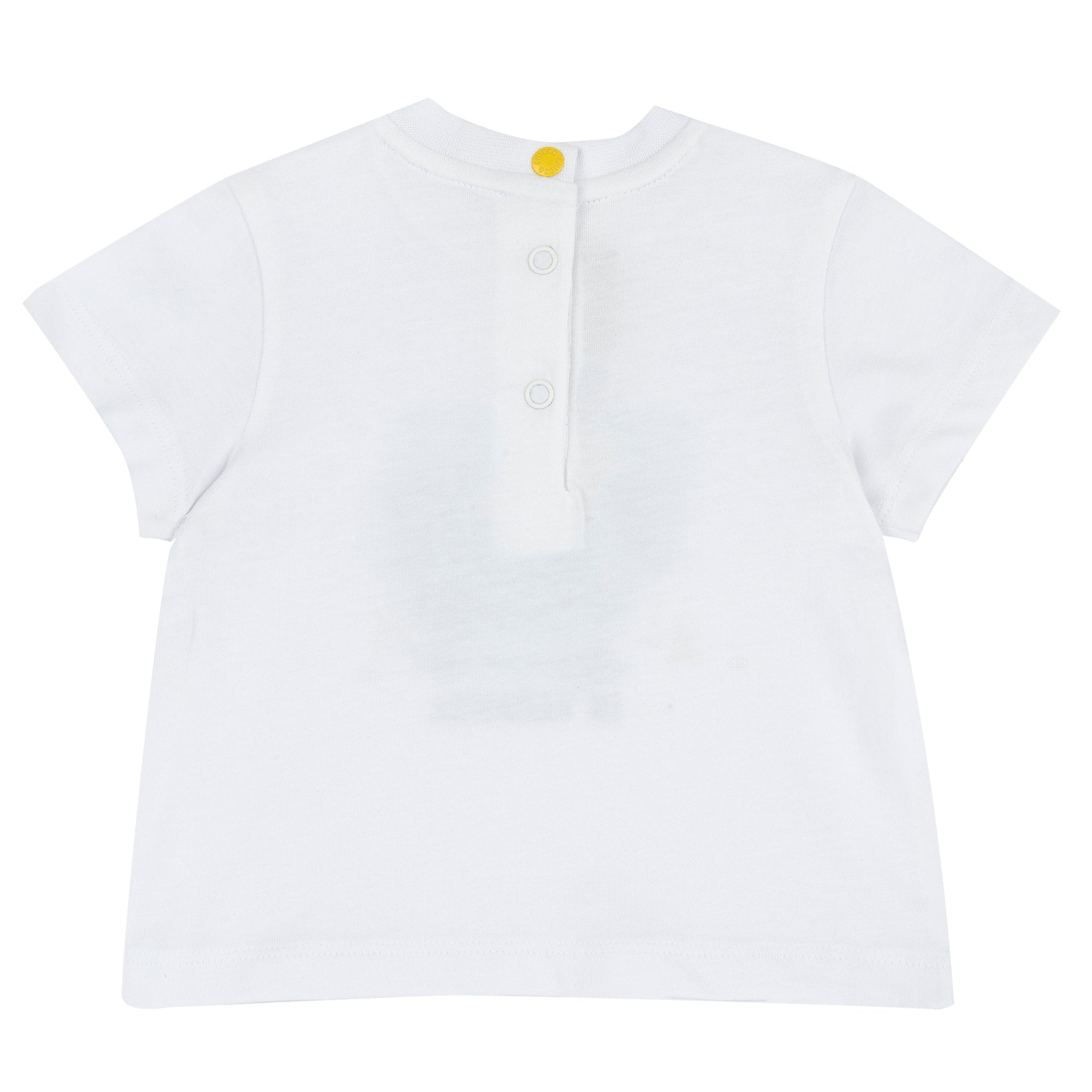 White Graphic Printed Cotton Short Sleeve T-Shirt for Boys