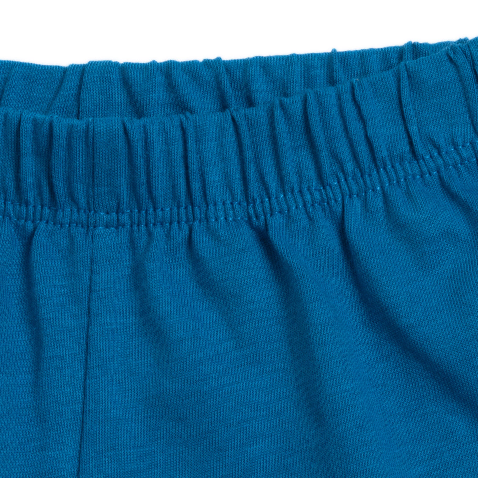 Medium Light Blue Solid Cotton Short Trousers for Boys