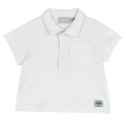 Light Natural Solid Cotton Short Sleeve Polo T-Shirt for Boys