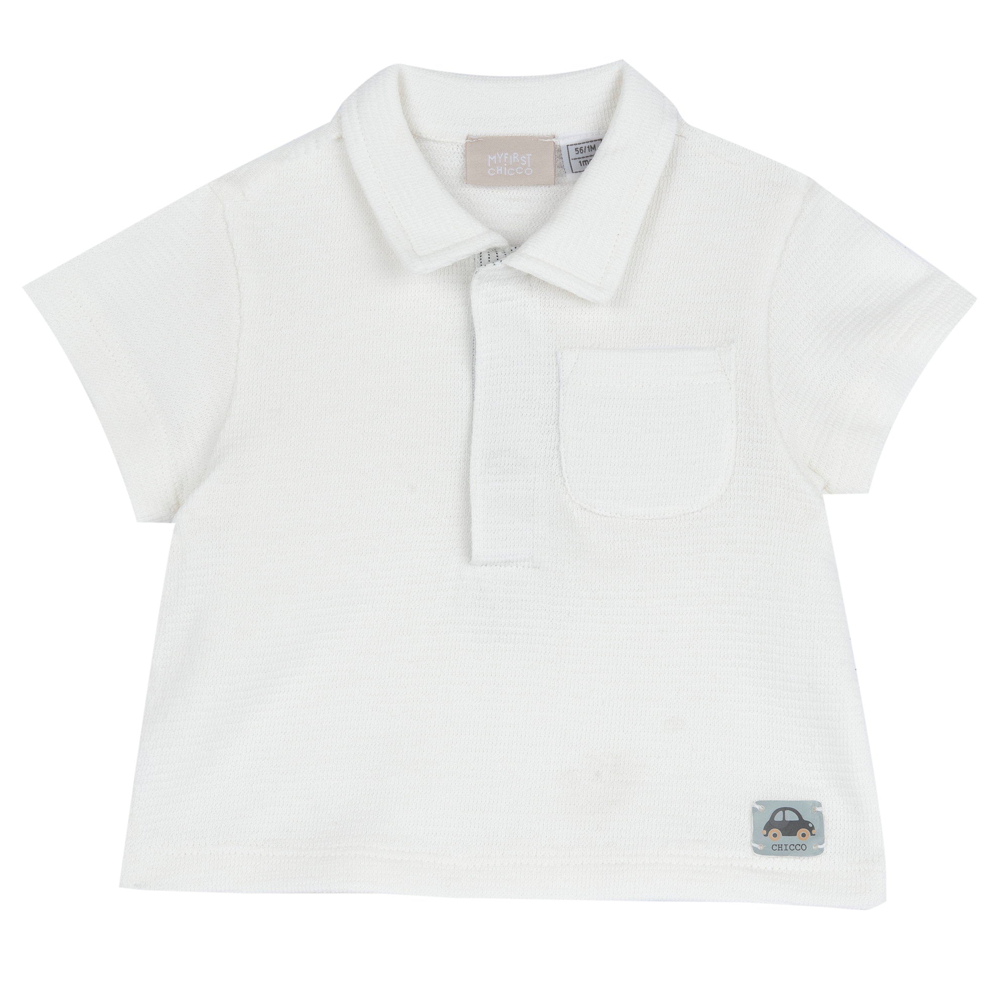 Light Natural Solid Cotton Short Sleeve Polo T-Shirt for Boys