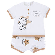 Natural Printed Animal T-Shirt and Short Pants Set for Kids (Unisex)
