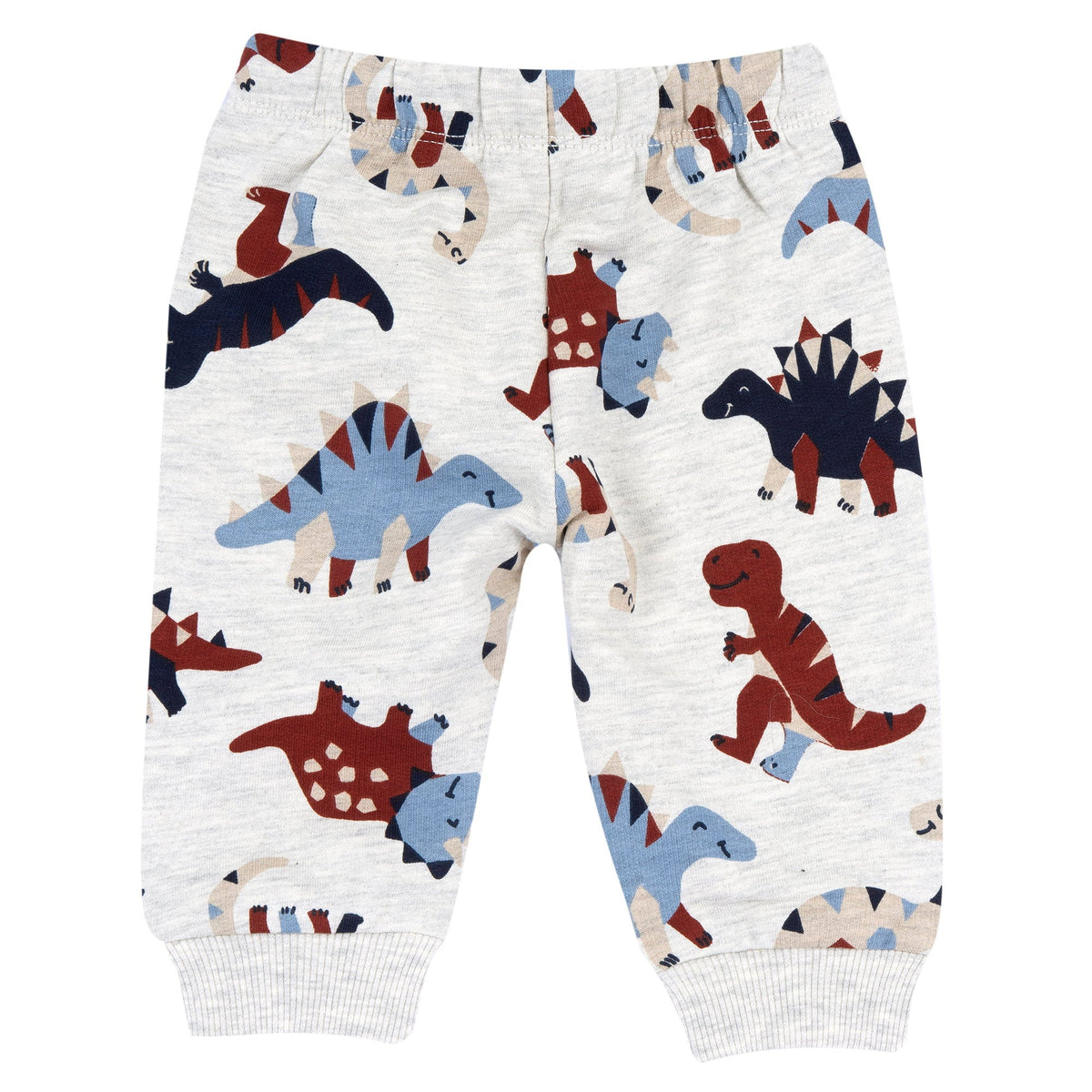 Boys Grey Dinosaur Fleece Joggers