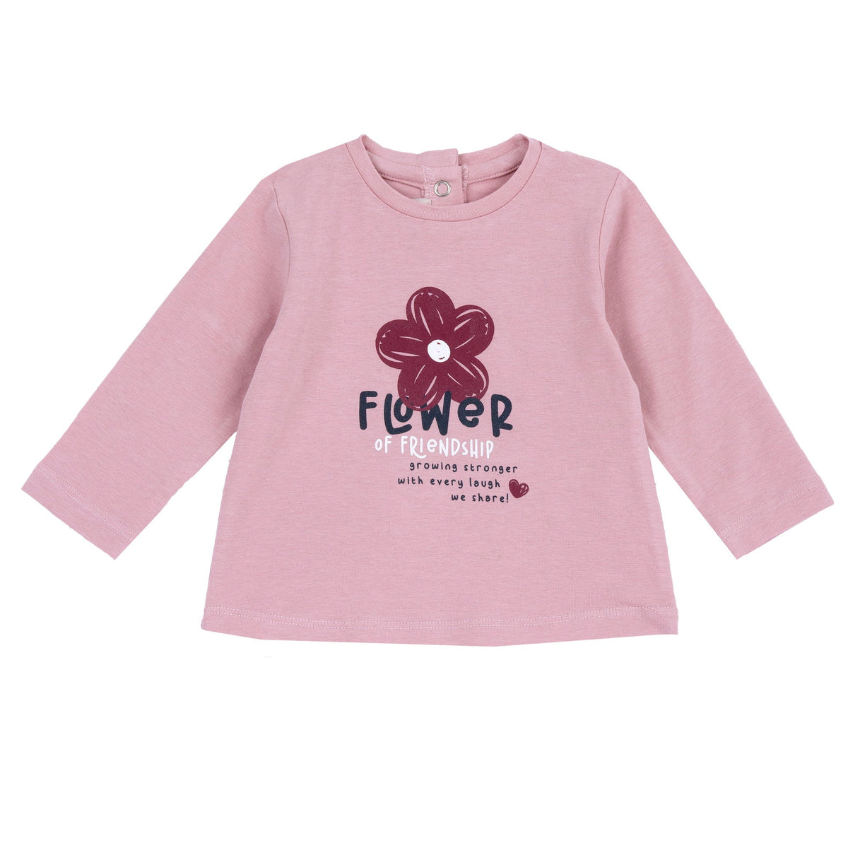 Girls Pink Floral Stretch Jersey T-Shirt