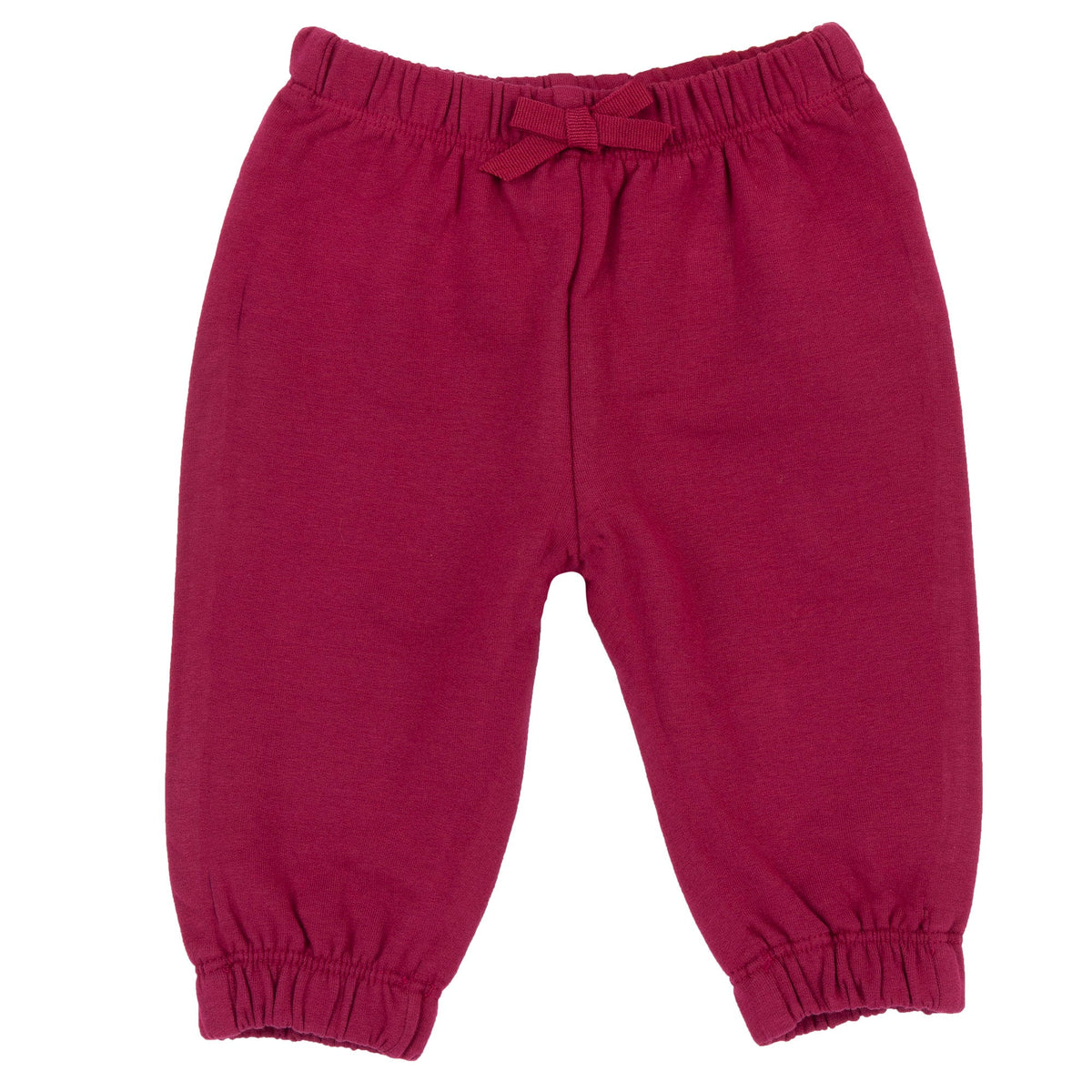 Girls Maroon Bow Brushed Fleece Joggers