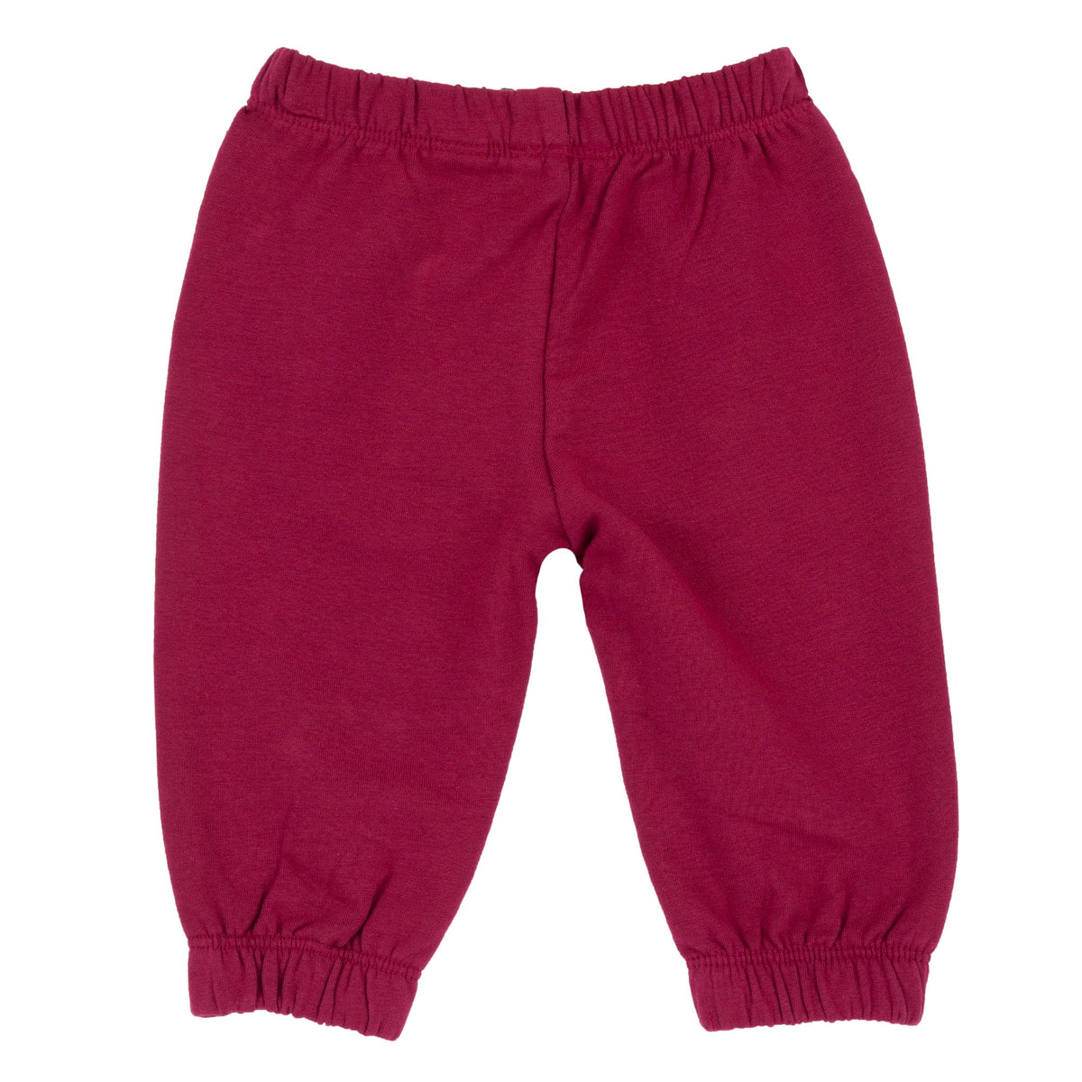 Girls Maroon Bow Brushed Fleece Joggers