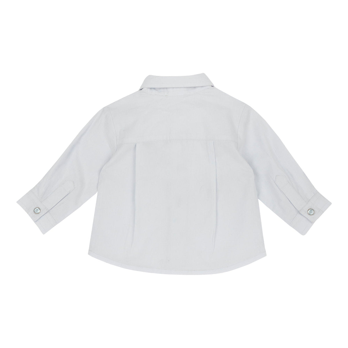 Boys White Bow Poplin Shirt