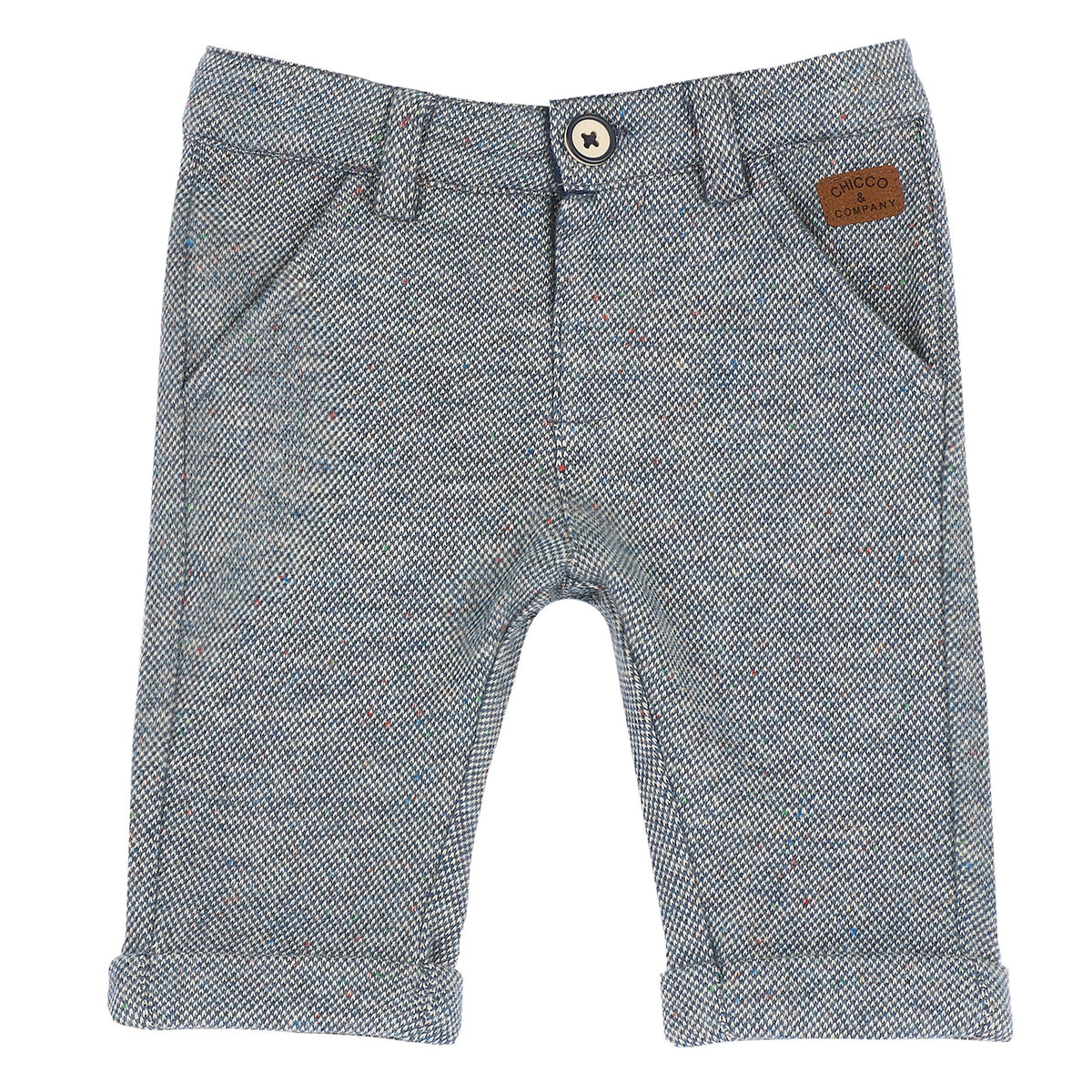 Boys Grey Jacquard Trousers