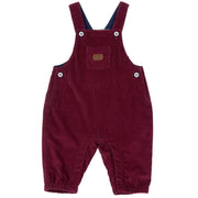 Boys Maroon Cotton Jersey Dungarees