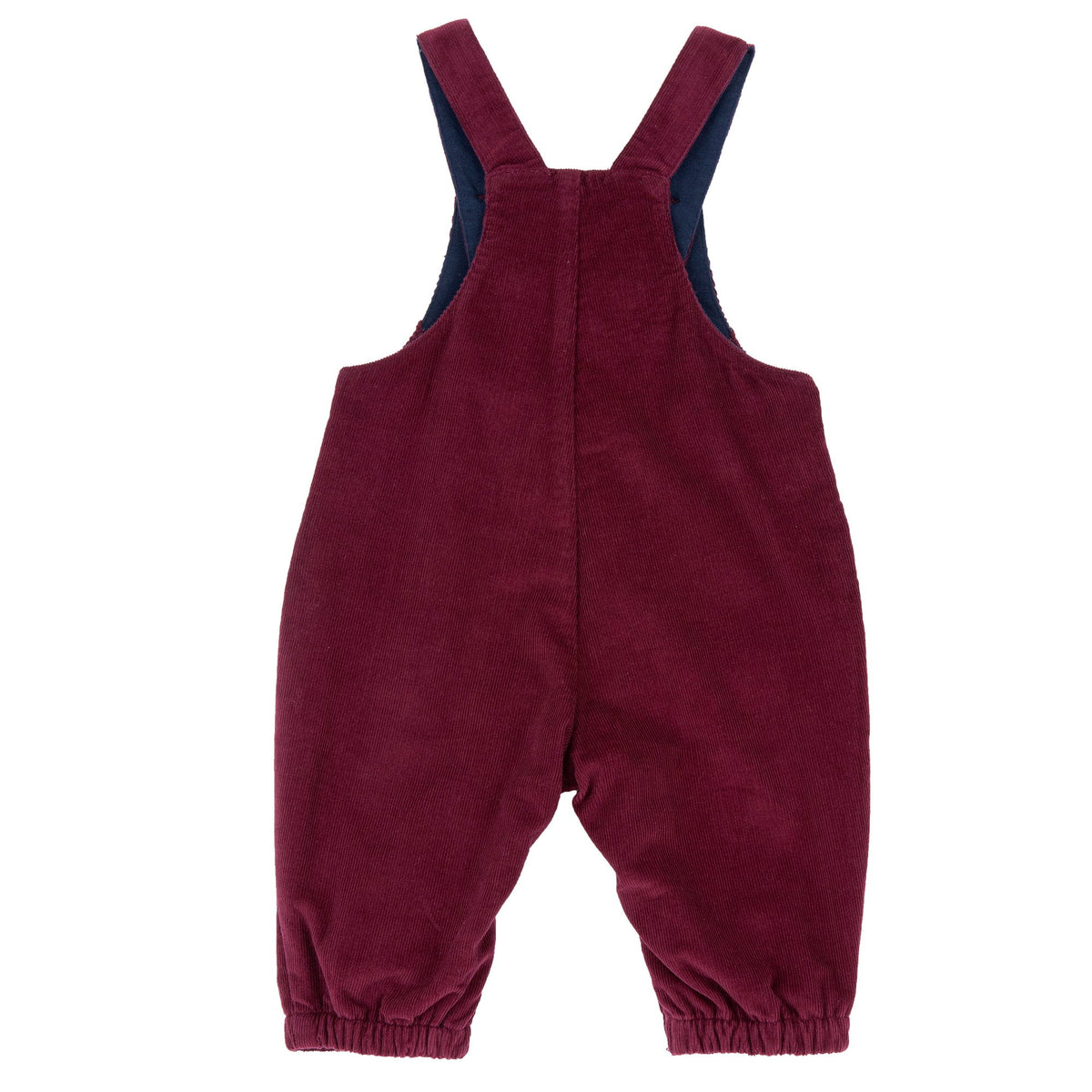 Boys Maroon Cotton Jersey Dungarees