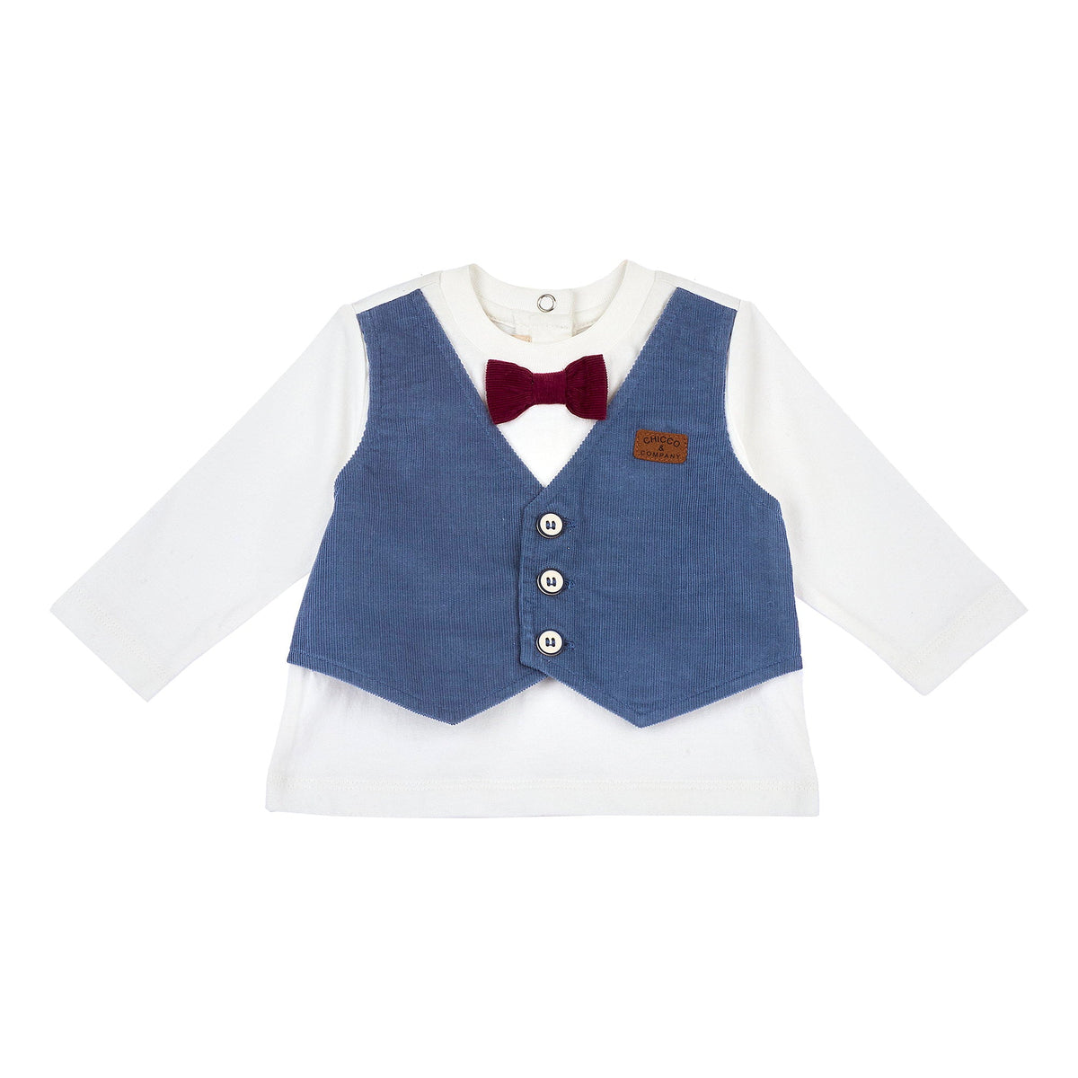 Boys White Embellished Cotton Jersey T-Shirt & Trousers Set