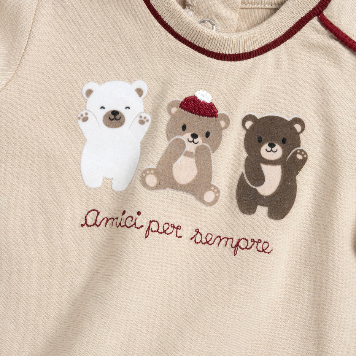 Boys Beige Cotton Jersey T-Shirt