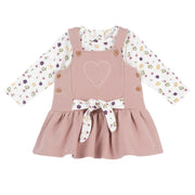 Girls White Floral Stretch Jersey Set