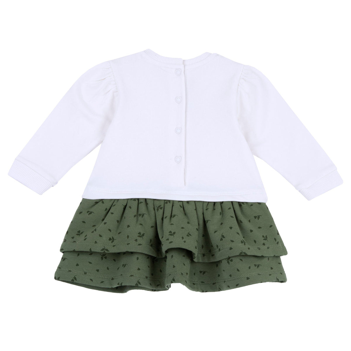 Girls White Heart Brushed Fleece Dress