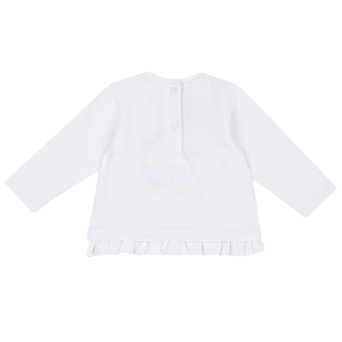 Girls White Floral Stretch Jersey T-Shirt