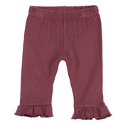 Girls Maroon Stretch Knit Leggings