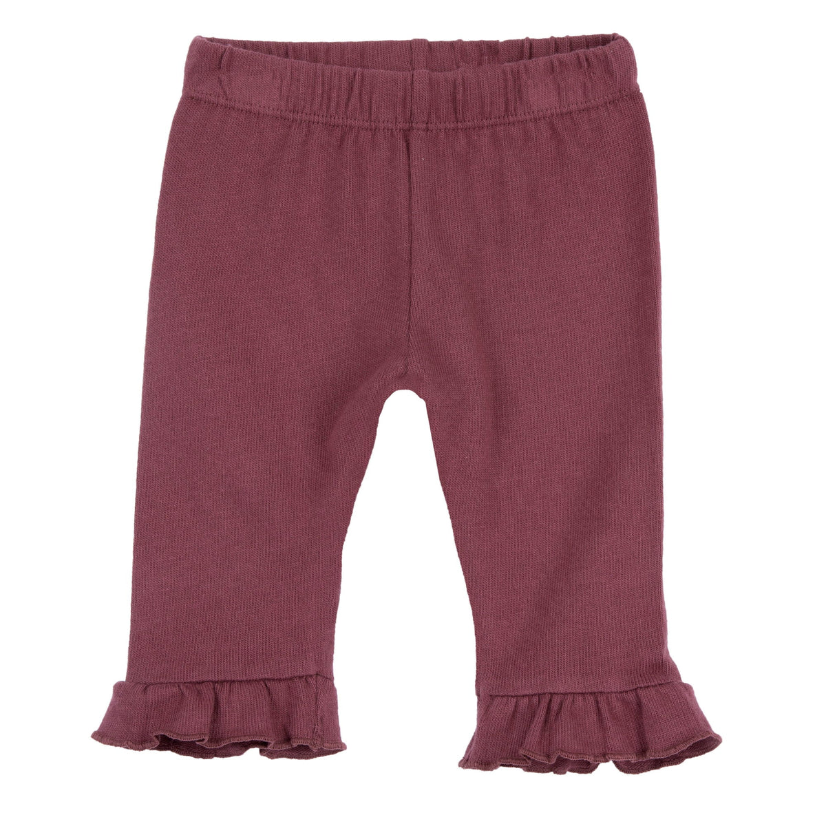 Girls Maroon Stretch Knit Leggings